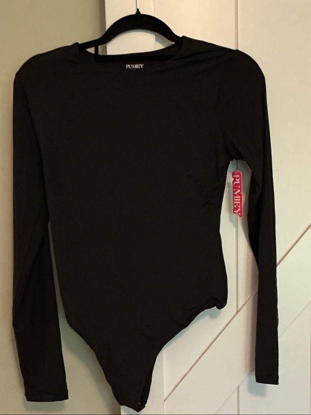 Pumiey Black Long Sleeve Bodysuit